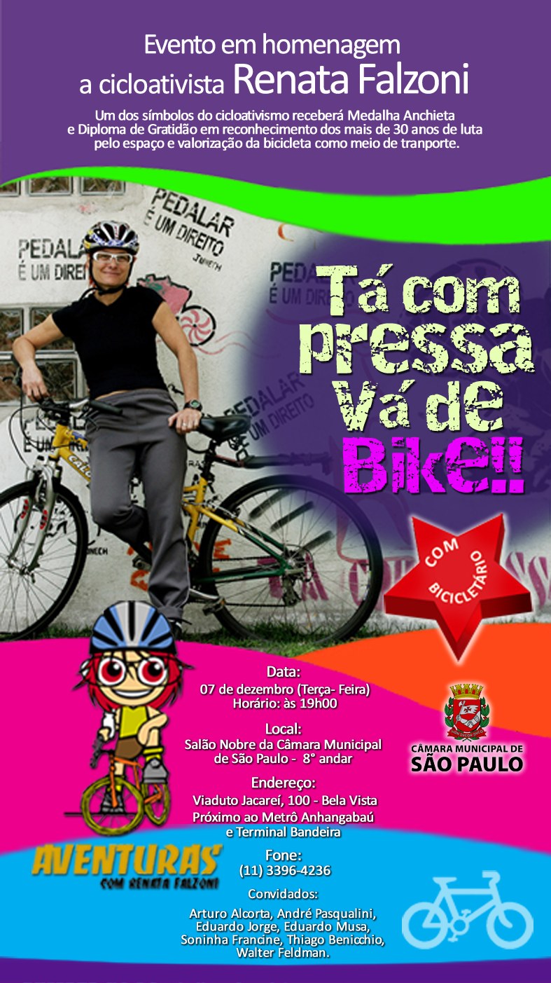 É hoje: Renata Falzoni recebe Medalha Anchieta