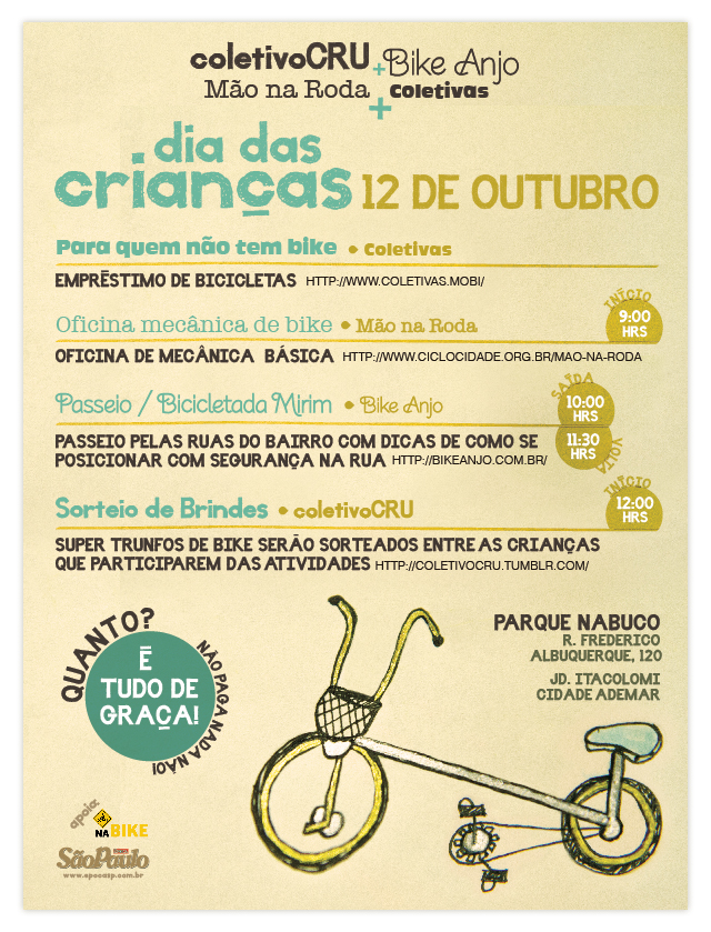 Que tal passar o Dia das Crianças pedalando?