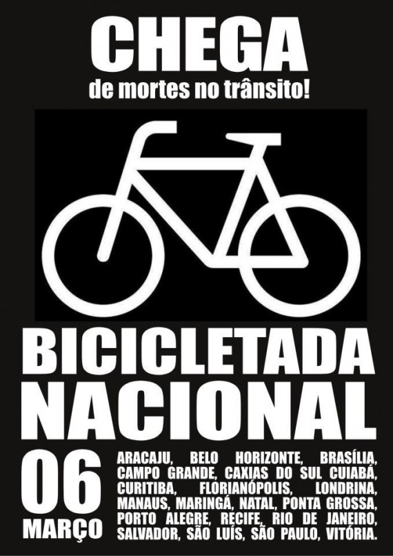 Hoje é dia de Bicicletada Nacional