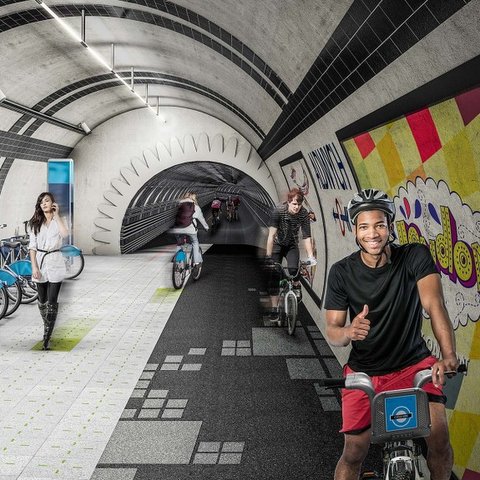 Projeto propõe ciclovias subterrâneas em Londres