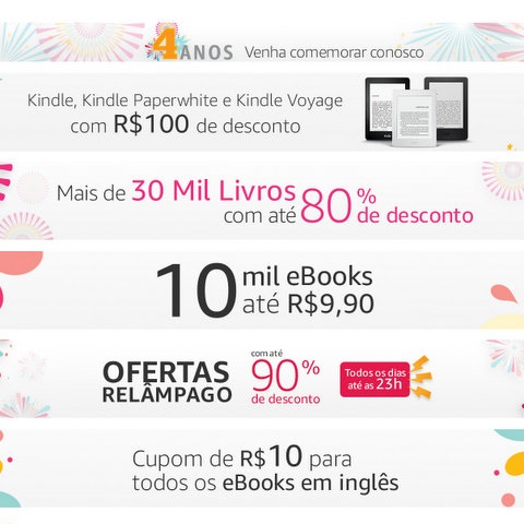 Amazon comemora 4 anos de Brasil